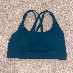 Turquoise Lululemon Energy Bra - Medium Support (B-D cups)